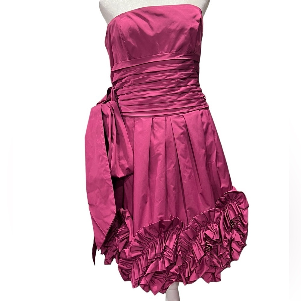 BCBG Maxazria Magneta Pink Ruffle dress size 8